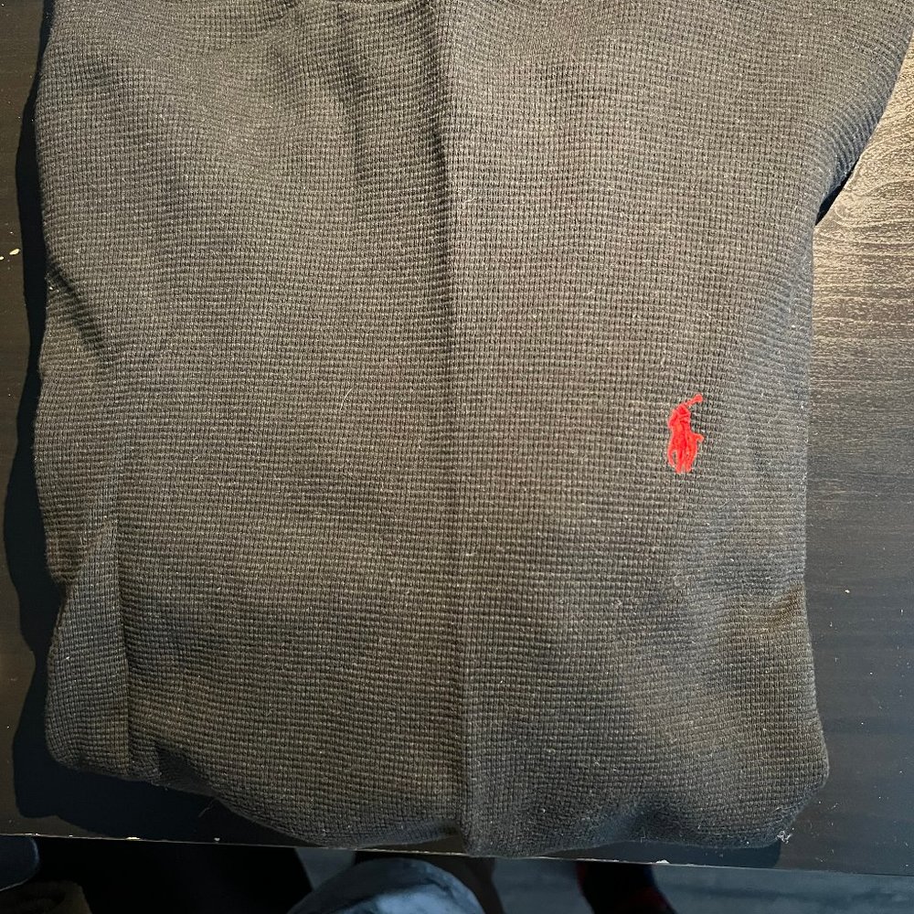 Medium Mens Polo Long Sleeve Shirt